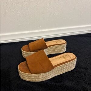 Lulu's Tan Espadrille Slide Sandals
